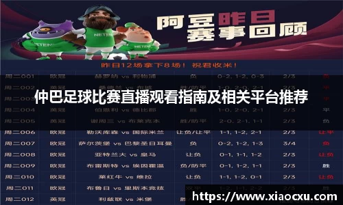 仲巴足球比赛直播观看指南及相关平台推荐