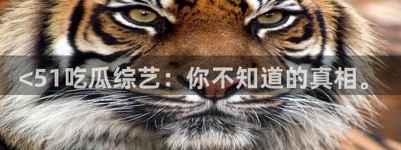 51吃瓜网今日必吃大瓜：<51吃瓜综艺：你不知道的真相。