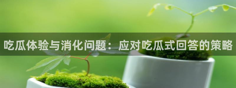 黑料专区:吃瓜体验与消化问题:应对吃瓜式回答的策略