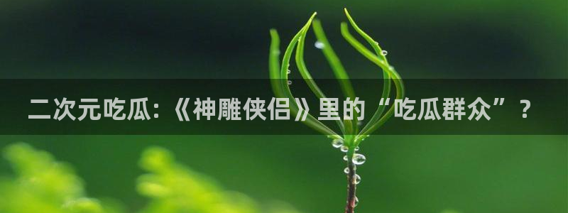 吃瓜.:二次元吃瓜: 《神雕侠侣》里的“吃瓜群众”?