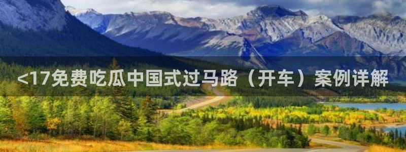吃瓜去哪个网:<17免费吃瓜中国式过马路(开车)案例详解